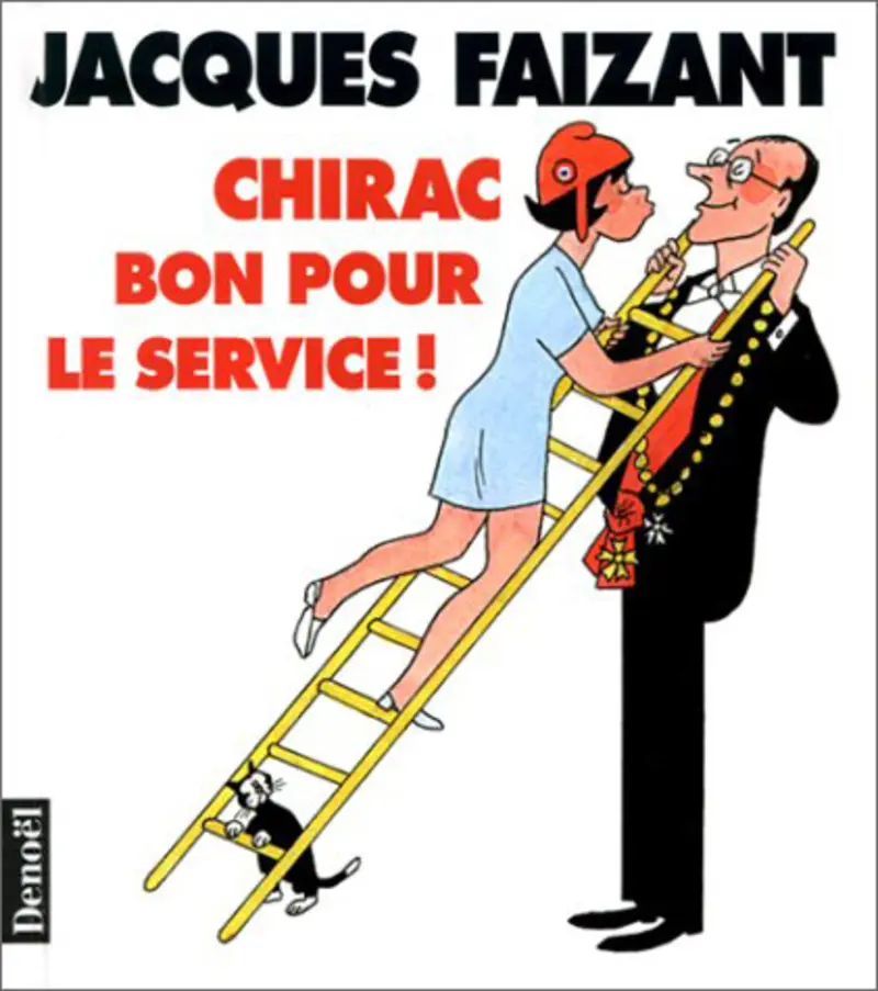 Chirac bon pour le service! - Jacques Faizant